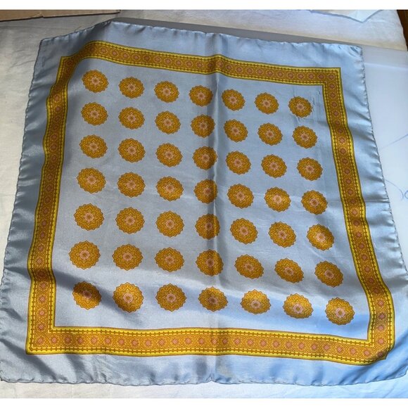 Blue Scarves Bundle of 2 Square Sheer Classic Preppy Feminine Womens - Picture 5 of 6